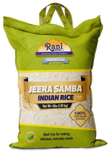 Rani Jeera Samba Indian Rice 64oz (4lbs) 1.81kg Cloth Bag ~ All Natural | Gluten Friendly | Vegan | Kosher | Export Quality | In