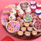 DECOPAC Valentines Day Quins, 18oz, Fancy Sprinkles In Heart Shapes, Candy Sprinkles in Handheld Container, Edible Sprinkles Fo