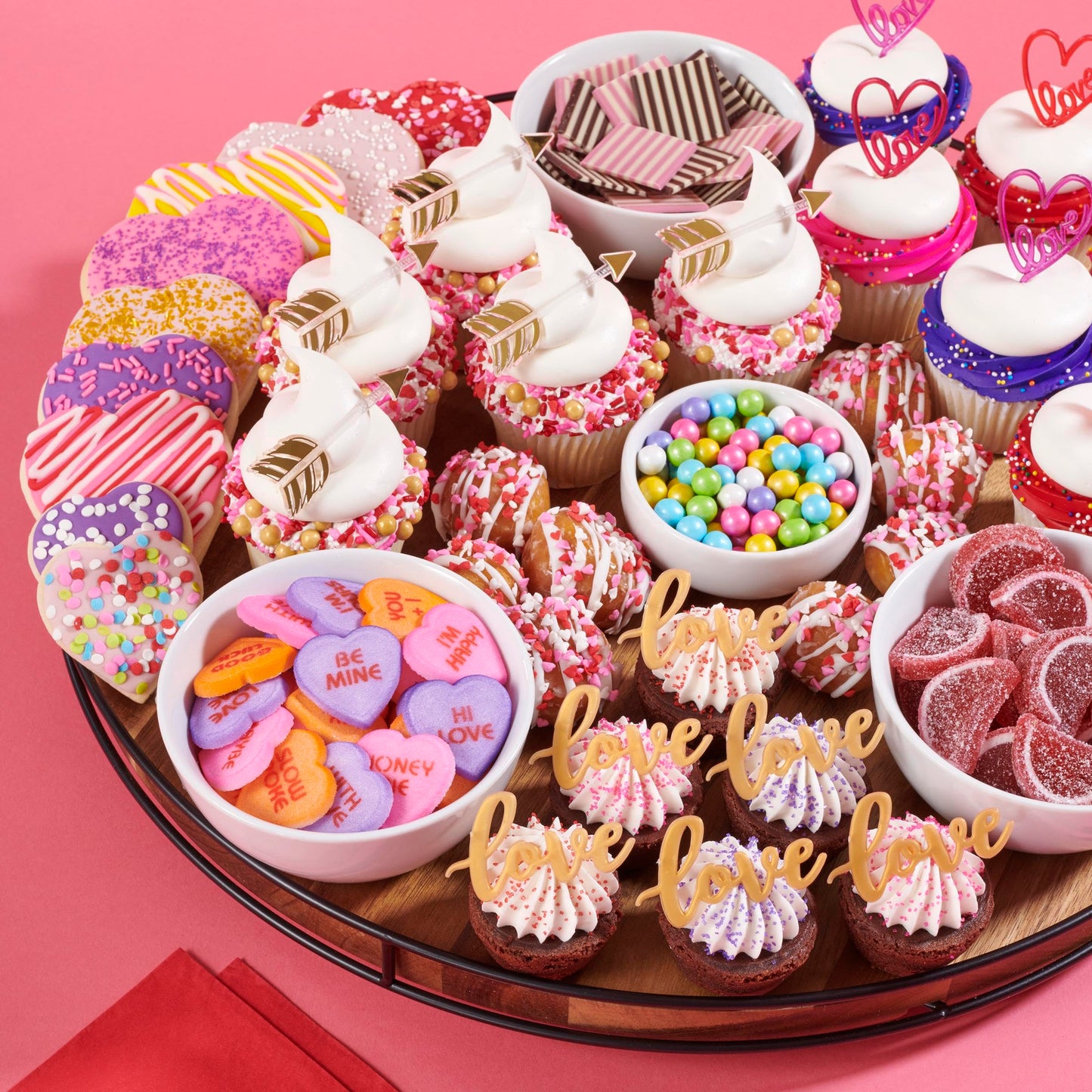 DECOPAC Valentines Day Quins, 18oz, Fancy Sprinkles In Heart Shapes, Candy Sprinkles in Handheld Container, Edible Sprinkles Fo