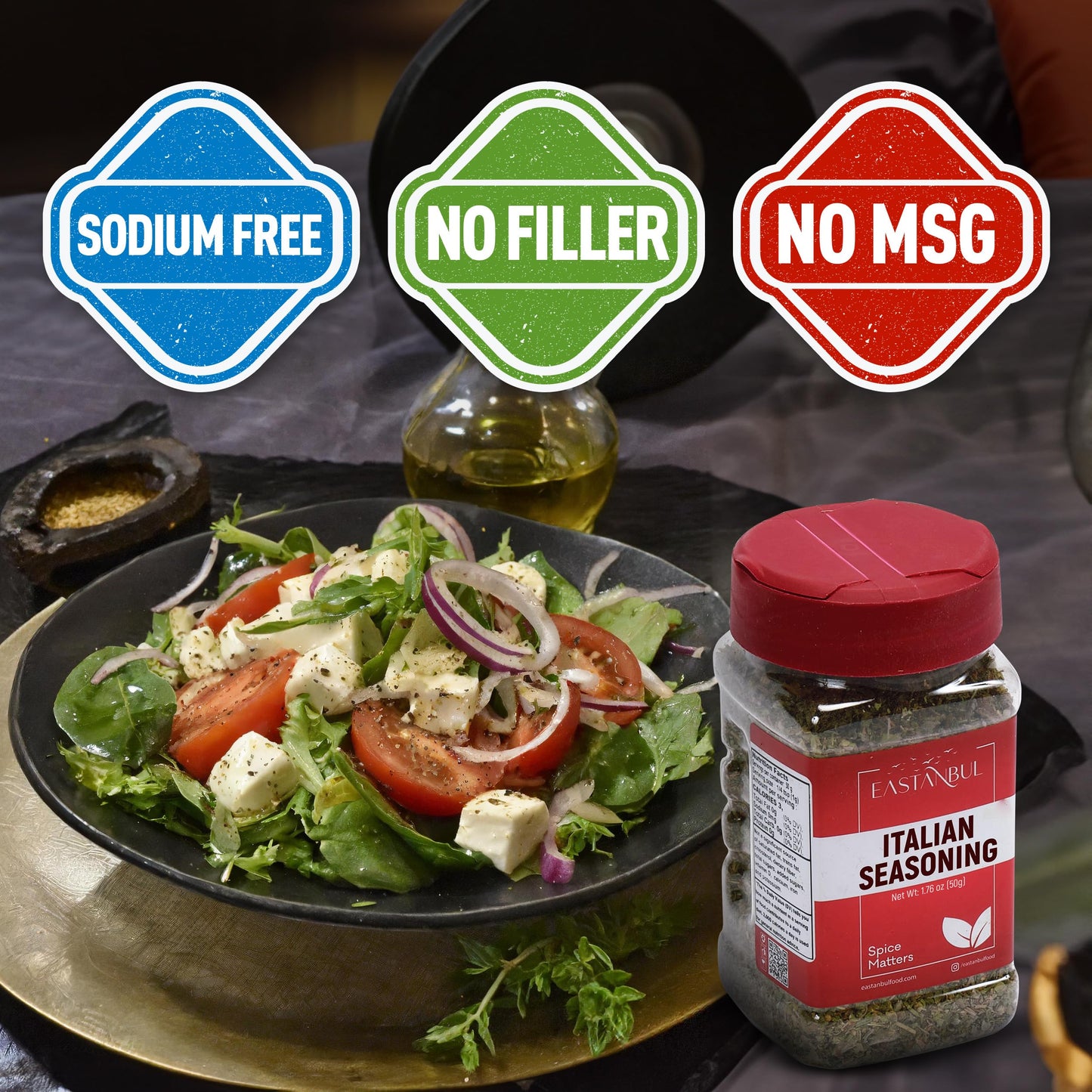 Eastanbul Italian Seasoning, 1.76Oz, Italian Seasoning Blend, Herbs Mix, Spices Medley, Gourmet Spice, Dry Dressing Mix, Perfect