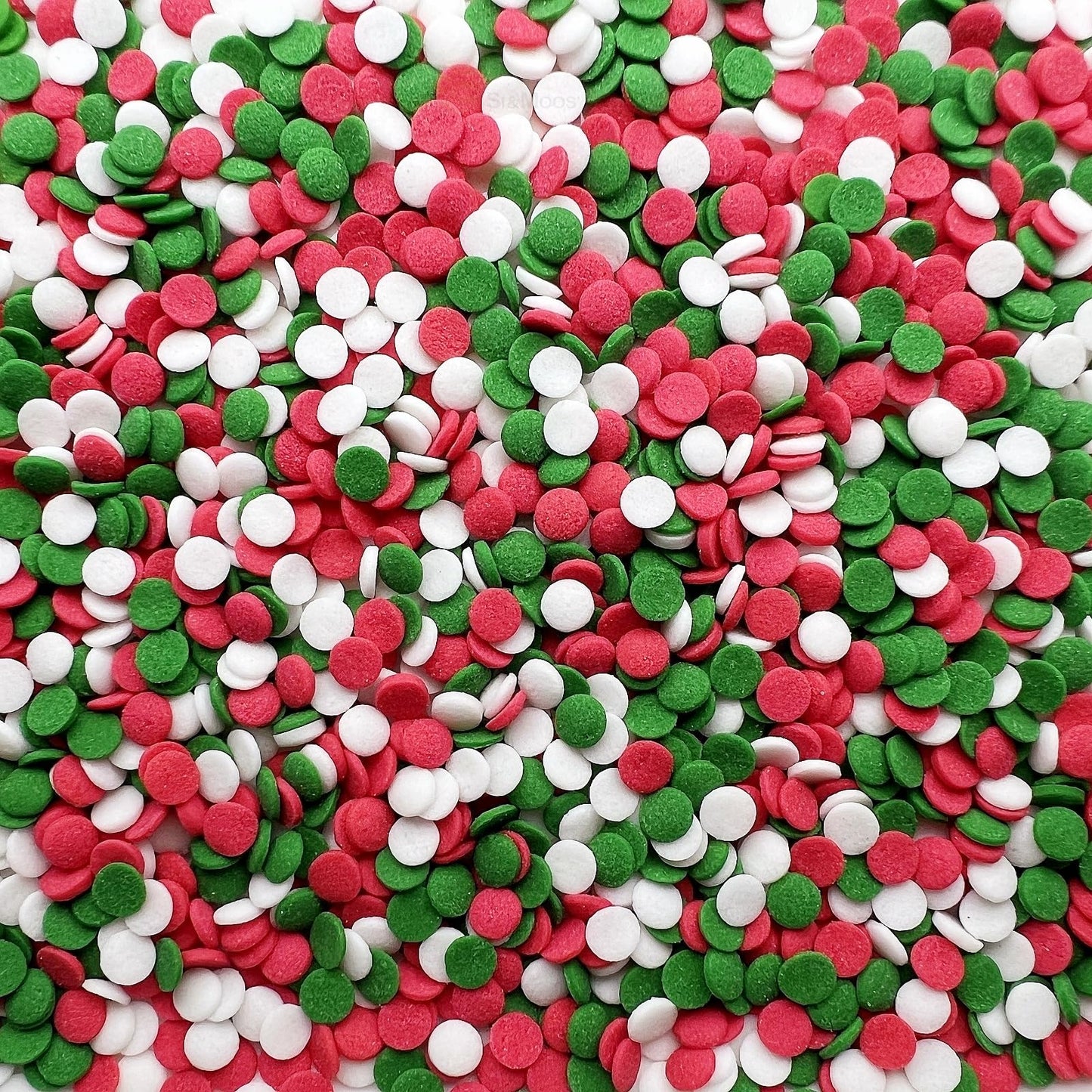 Se Si&Moos Christmas Confetti Sprinkles Red Green And White Sequins Sprinkles Red And Green Confetti Sprinkles Edible Christmas