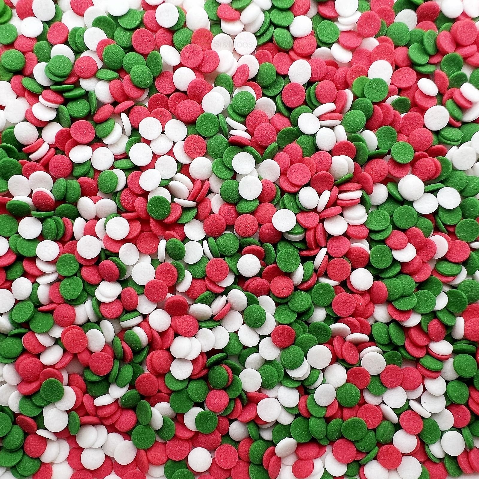 Se Si&Moos Christmas Confetti Sprinkles Red Green And White Sequins Sprinkles Red And Green Confetti Sprinkles Edible Christmas