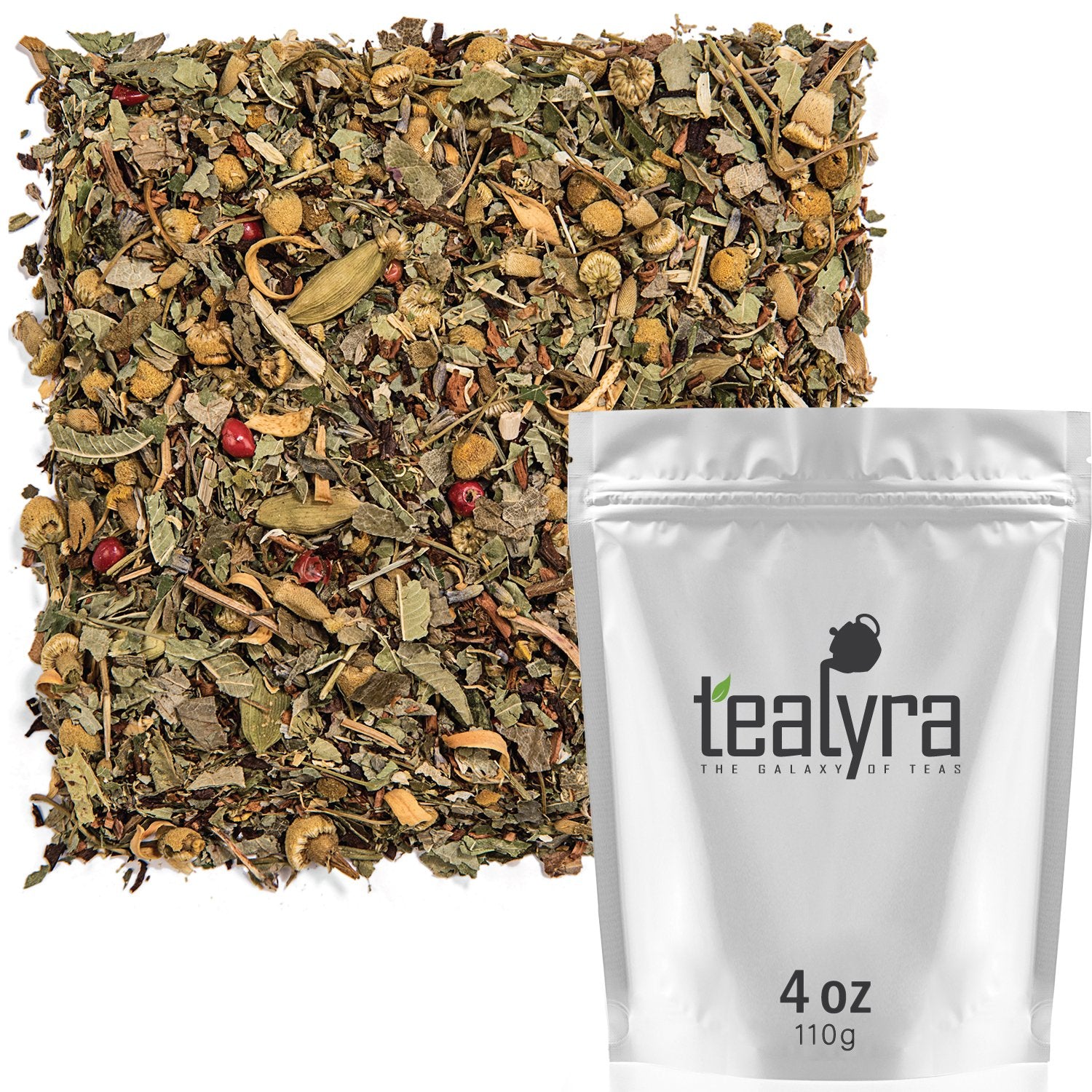 Tealyra Herbal Loose Leaf Tea - Chamomile Honeybush Lavender - Caffeine-Free - 4 Ounce (Pack of 1)