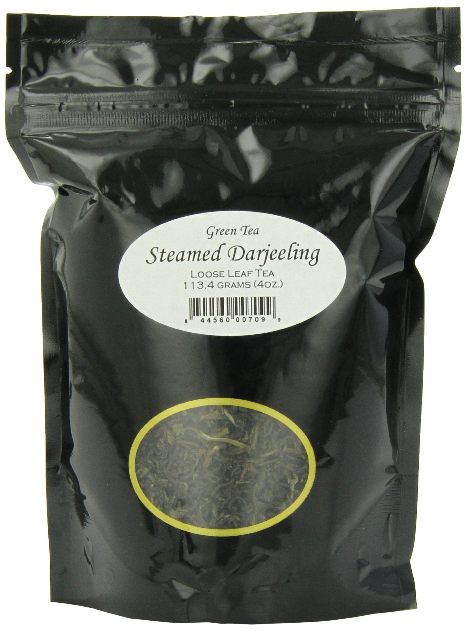 English Tea Store Loose Leaf, Steamed Darjeeling Green Tea Pouches, 4 Ounce
