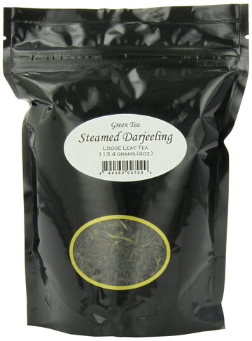 English Tea Store Loose Leaf, Steamed Darjeeling Green Tea Pouches, 4 Ounce