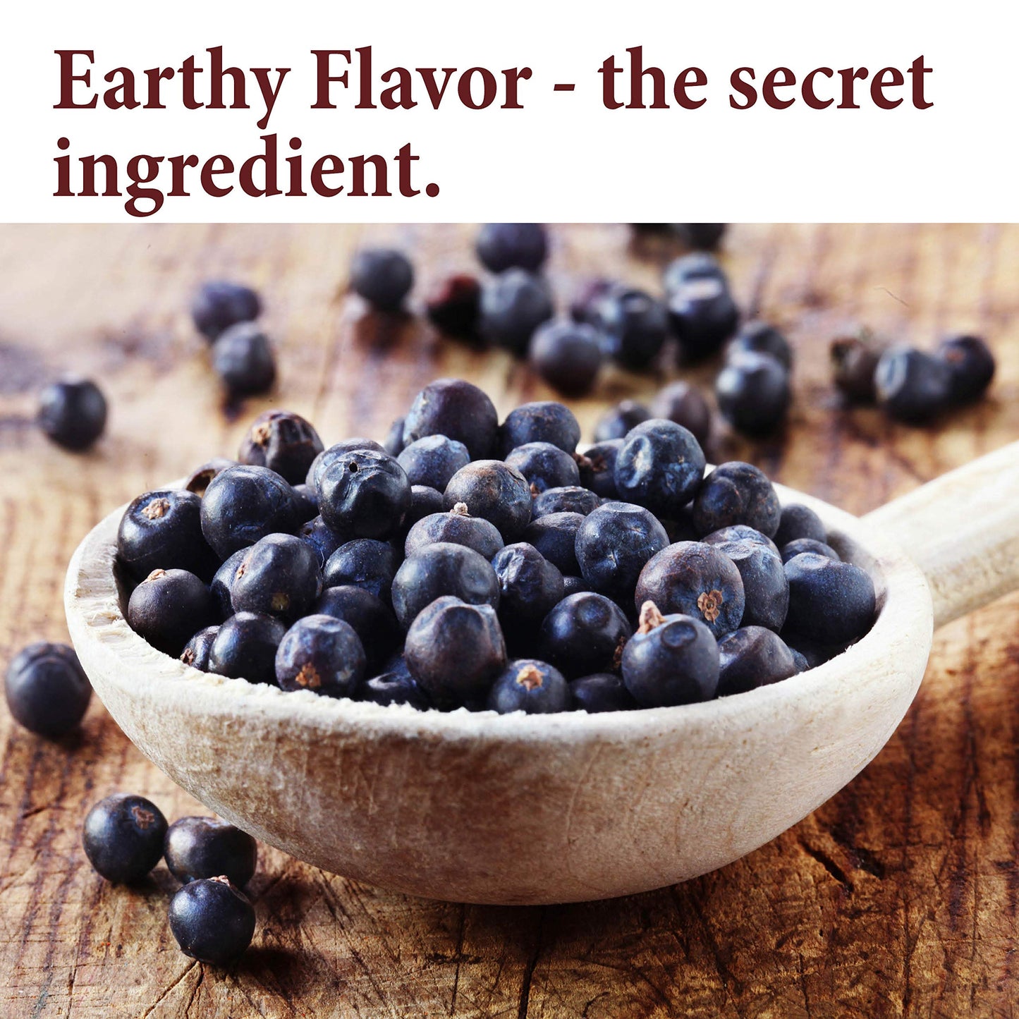 The Spice Way Juniper Berries - Whole, Non-GMO, 4 oz Resealable Bag