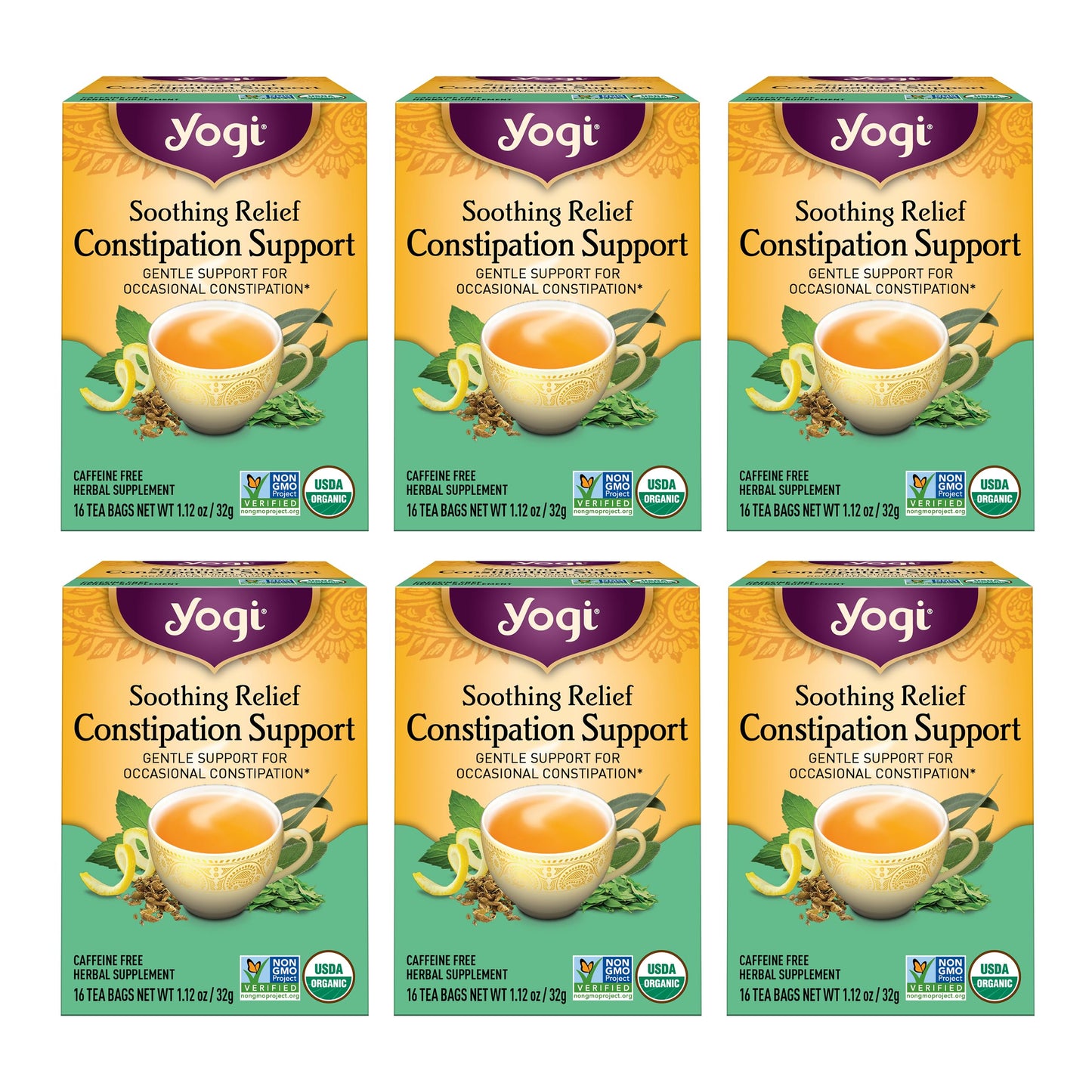 Yogi Tea Soothing Relief Constipation Support - Tea with Organic Senna Leaf - Gently Aids Constipation Overnight - Laxative Tea 