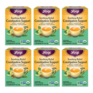 Yogi Tea Soothing Relief Constipation Support - Tea with Organic Senna Leaf - Gently Aids Constipation Overnight - Laxative Tea 