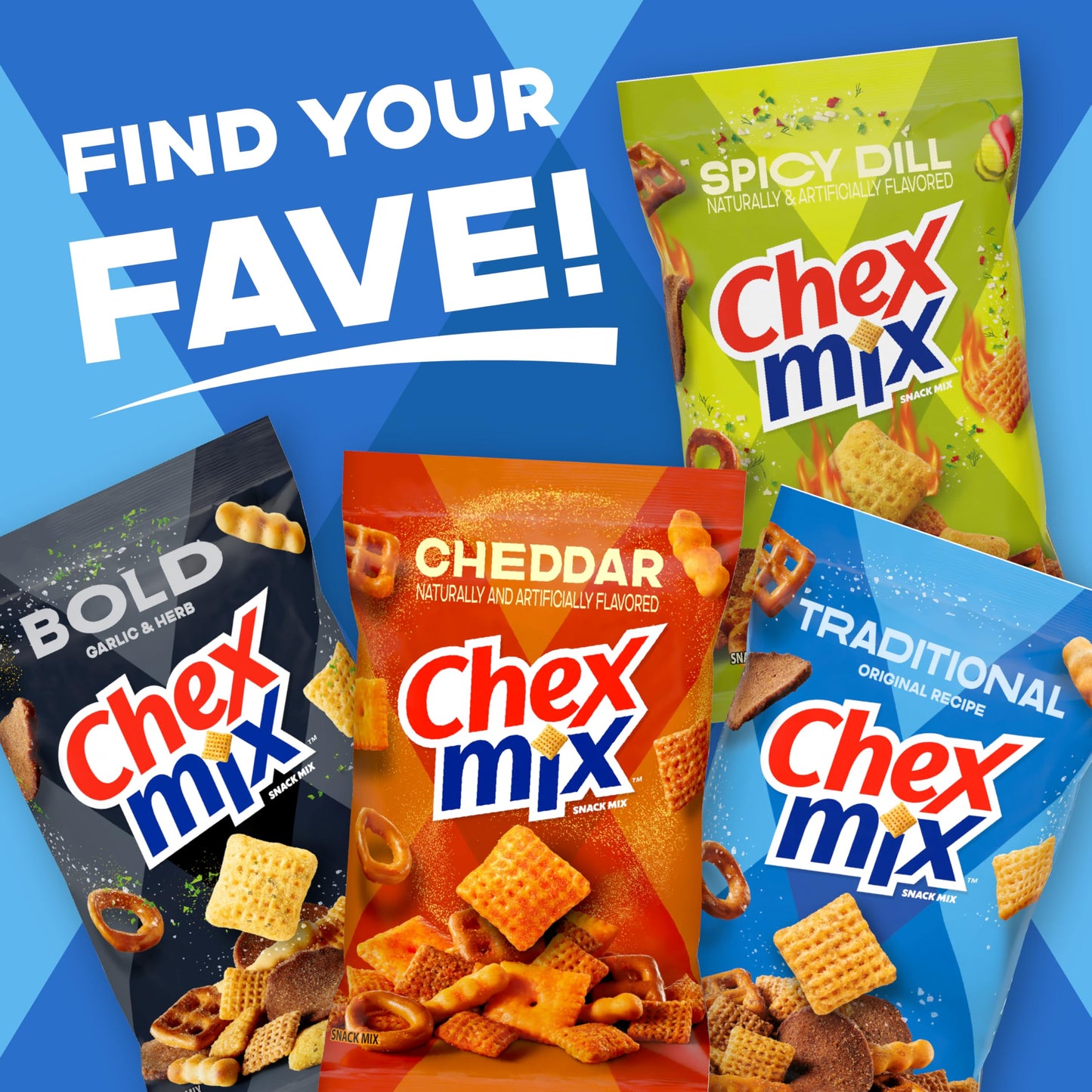 Chex Mix Traditional Original Recipe Snack Mix, Snacks, Tailgate Size, 31 oz