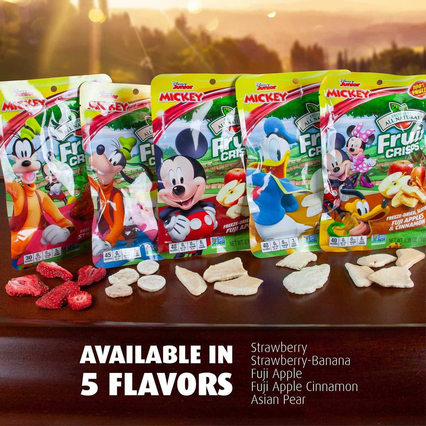 Brothers All Natural Disney Freeze Dried Fruit Crisps, Banana Strawberry, 0.42 Oz (Pack of 12), Made with 100% Fruit, Gluten Fre