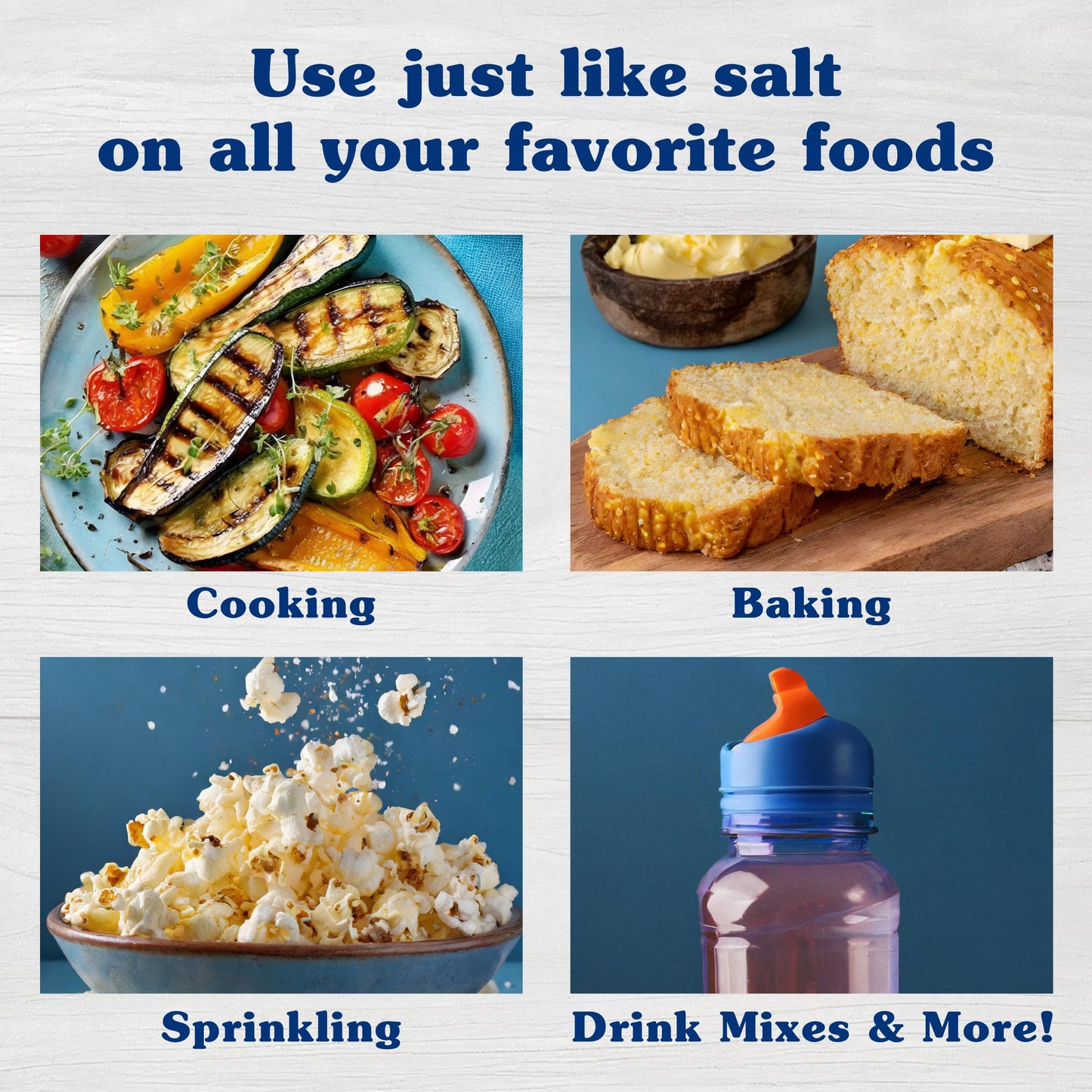 NU Salt Sodium-Free Salt Substitute (2 Pack) Contains Potassium Chloride, Table Salt Alternative, Vegan, Good for Chips, Pretzel