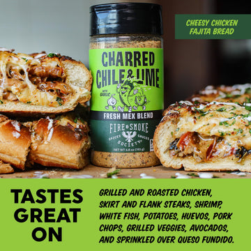 Fire & Smoke Society Charred Chile & Lime Mexican Seasoning | Jalapeno Peppers, Garlic, Salt and Lime | Grilled Chicken, Fish, F