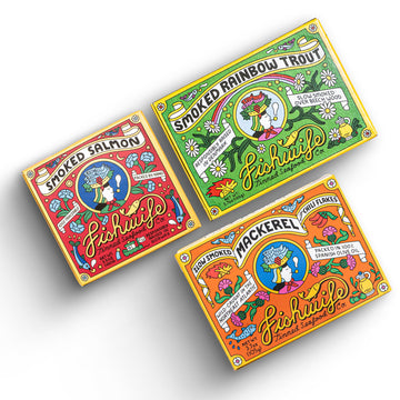 Fishwife Smoky Trio 3-Pack - Smoked Rainbow Trout, Salmon & Mackerel | Gluten Free, High Protein, Omega-3s | 10.9 Ounce