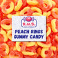 Peach Ring Gummies 8 oz Bag - Fruity Gummy Candy - Fresh, Soft & Chewy - Party, Snack, Candy Buffet - by RUS Candy Company (Peac