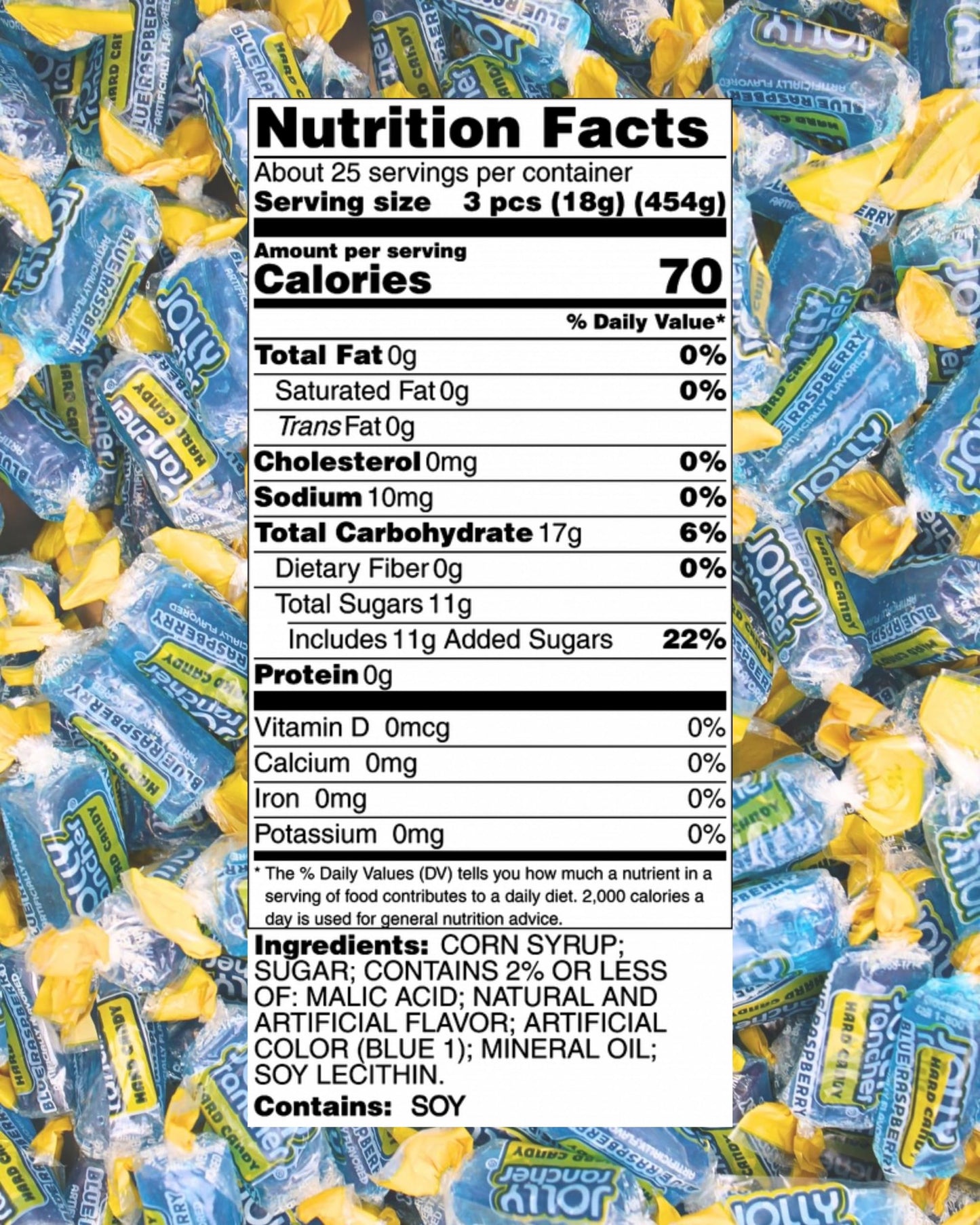 Blue Raspberry Jolly Ranchers Hard Candy Bulk - All Blue Jolly Ranchers Only - By Queen City Candy Cave (2 Pound)