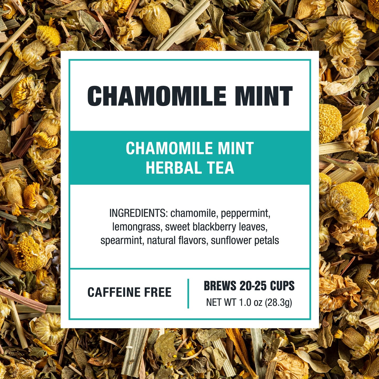 Tiesta Tea Chamomile Mint Herbal Tea - Caffeine-Free, Loose Leaf, 1oz Pouch, Makes Up to 25 Cups
