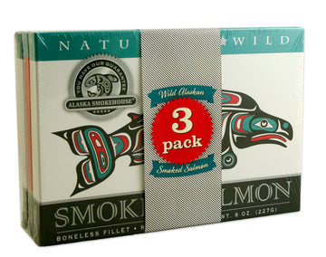 Alaska Smokehouse Jumbo Smoked Salmon Variety Pack, 8 Oz (3 Count)