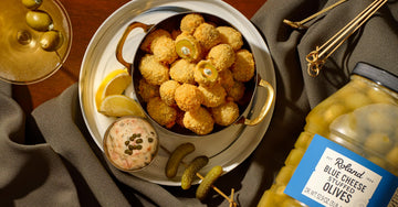 Roland Foods Blue Cheese Stuffed Olives  Specialty Imported Food  52.9 Ounce Jar  Pack of 1