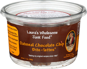 Lauras Wholesome Junk Food Cookies - Oatmeal Chocolate Chip - 7 Oz - Case Of 6