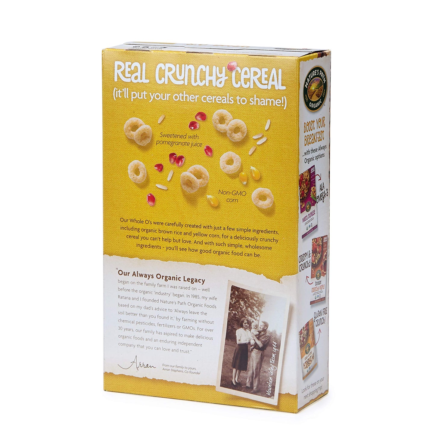 Natures Path Organic Gluten Free Whole Os Cereal, Non-GMO, 19g Whole Grains, 11.5 Oz. (Pack of 6)