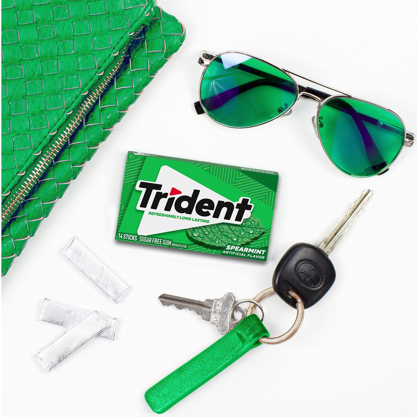 Trident Sugar Free Gum Variety Pack, Spearmint, Perfect Peppermint & Original Flavors, 18 Packs Of 14 Pieces (252 Total Pieces)