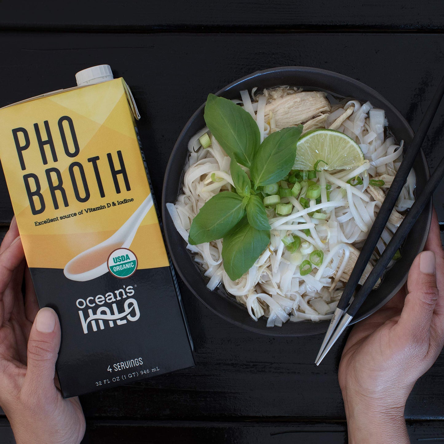 Ocean'S Halo, Organic And Vegan Pho Broth, 32 Fl Oz