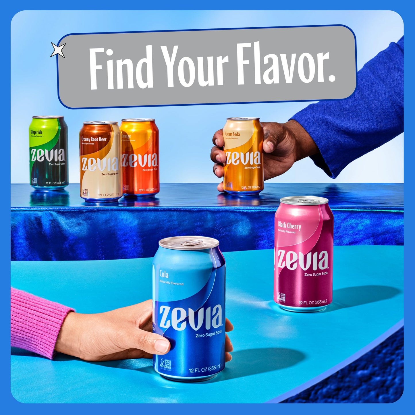 Zevia Zero Sugar Soda, Caffeine Free Cola, 12 oz Cans, 24-Pack, Non-GMO, Gluten-Free, Vegan