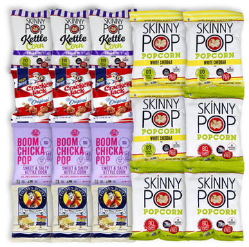 Popcorn Snack Pack - Skinny Pop, Pirate'S Booty, Cracker Jack, And Angie'S | 18 Packs | Niro Assortment