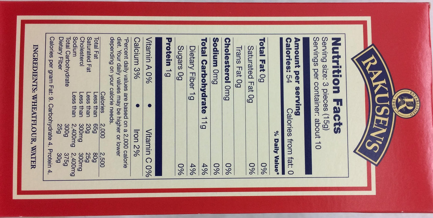 Rakusen Tea Matzo Cracker Kosher For Passover 5.29 oz. Pack of 3.