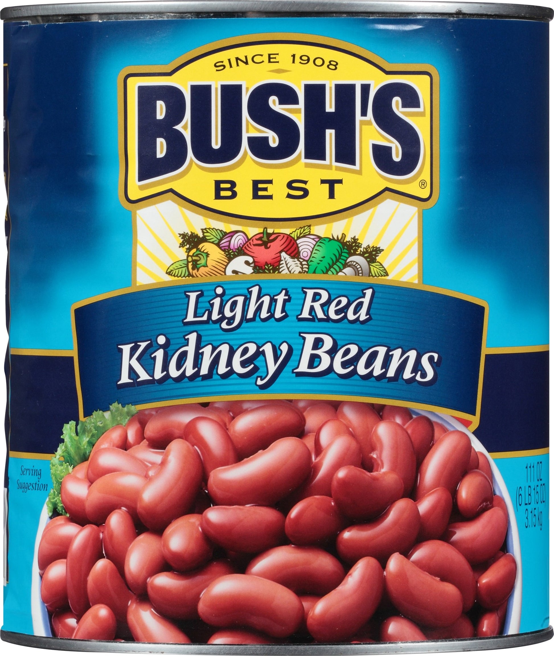Bush's Best Light Red Kidney Beans 111 oz (6 cans)