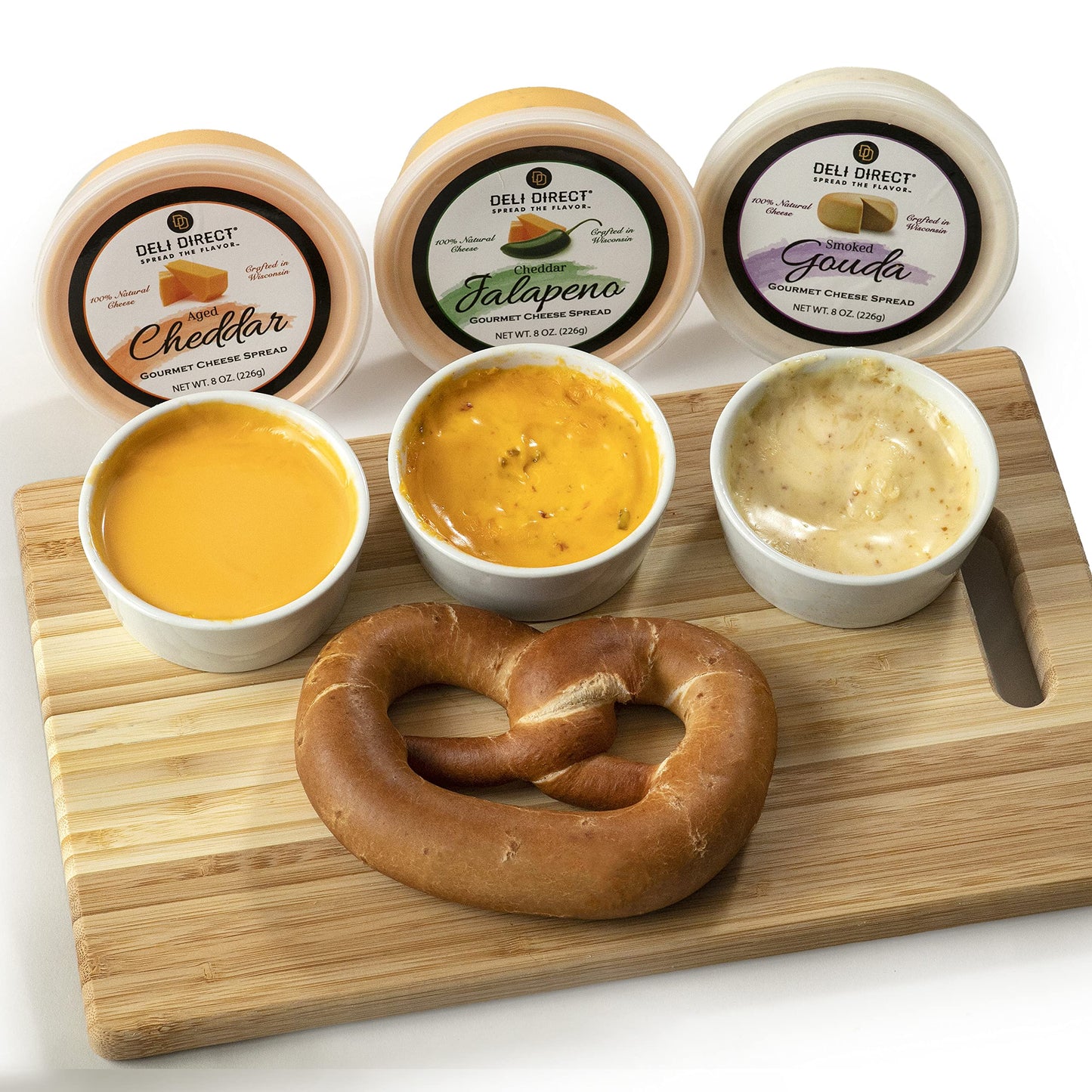 Deli Direct Cheese Spread, Smoked Gouda, Shelf Stable, 8 Ounce, Great for Snack Dips