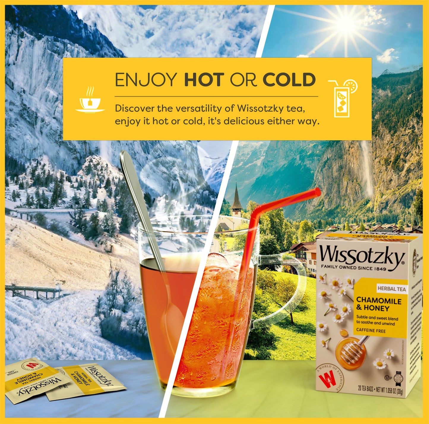 Wissotzky Herbal Tea (Chamomile Honey, 1 Pack)