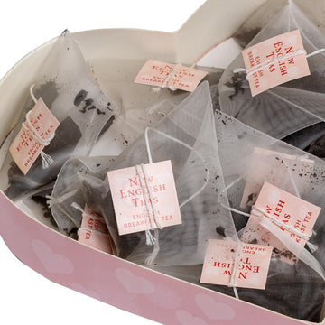 New English Teas Heart Shaped Tea Box Gift With 10 Premium English Breakfast Teabags