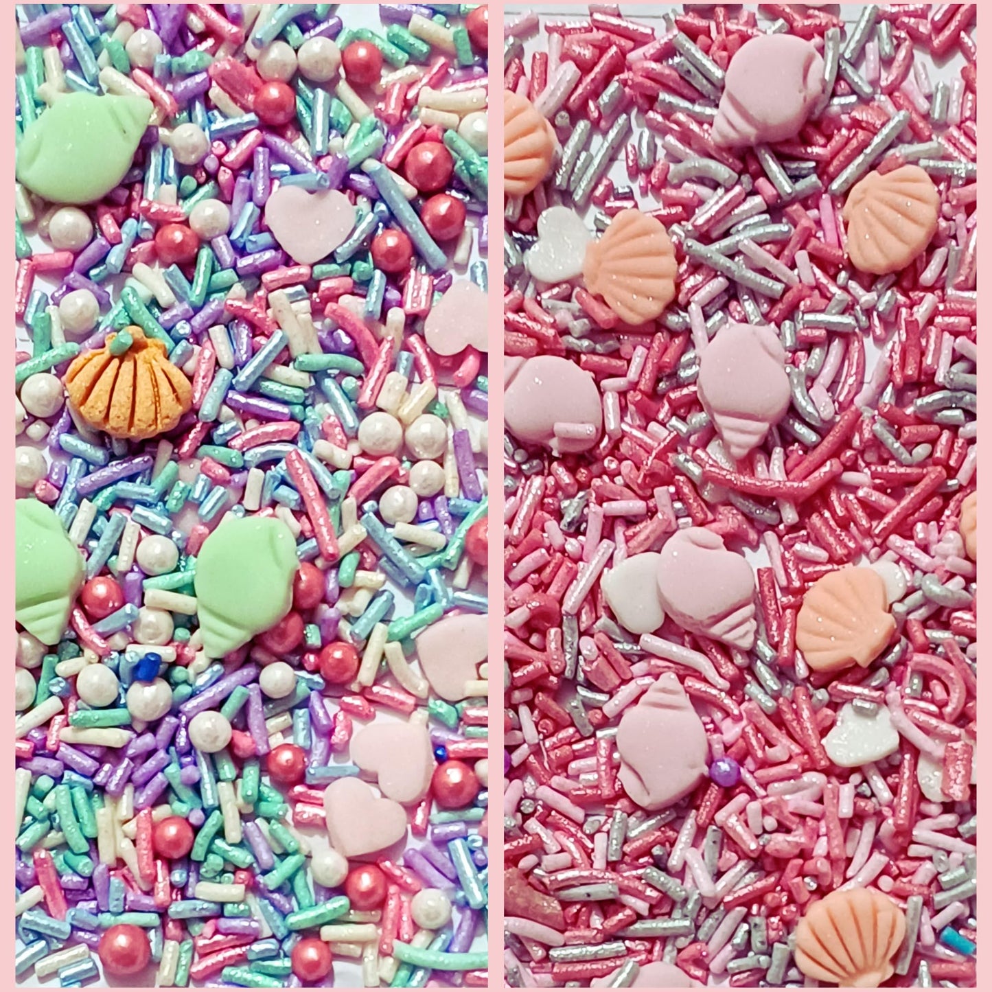 Confect Ocean-Themed Sprinkles Set - 5 Assorted Pastel Edible Sea Shell, Mermaid, Starfishes & Fish Sprinkle Mixes For Cake, Cup