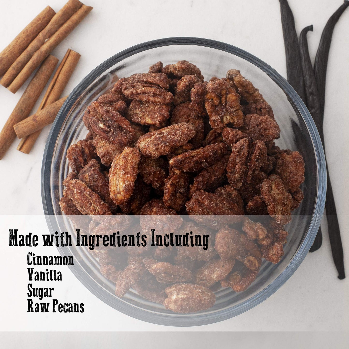 Cinnamon Roasted Pecans 60 Oz (3.75 Lb) - Candied Pecan Glazed With Cinnamon To Satisfy Any Sweet Tooth - Artisan Hand-Roasted S
