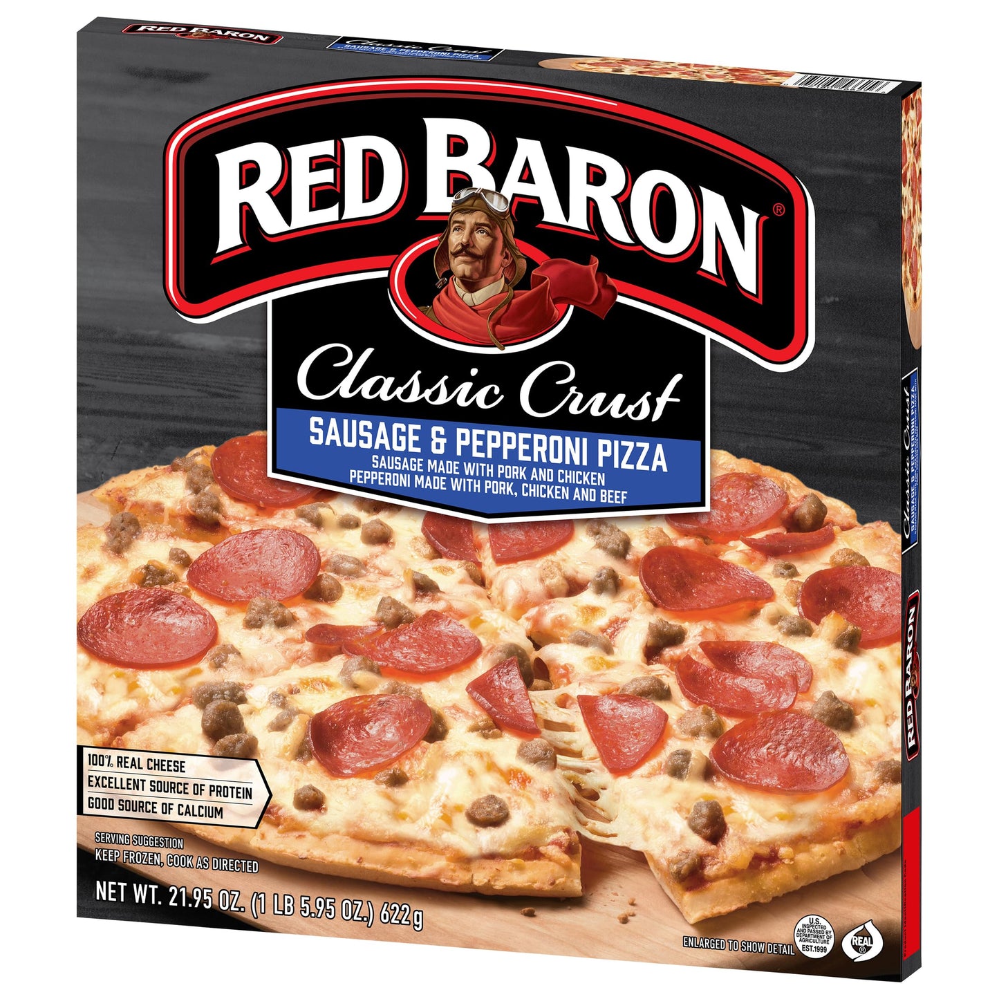 Red Baron Classic Crust Sausage & Pepperoni Pizza , 21.95 Ounce