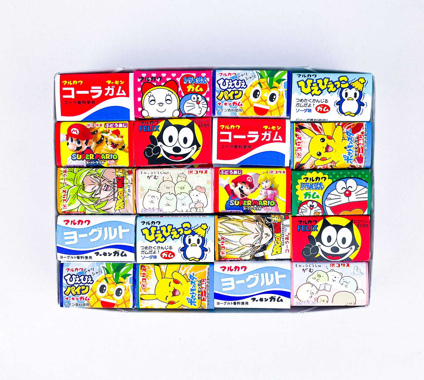 OTSUMAMI TOKYO Japanese Bubble Chewing Gum Set, Assorted Flavors, 60 Count, Kawaii Labels
