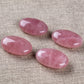 Ufeel Rose Quartz Palm Stone Crystal - Natural Chakra Reiki Polished Healing Love Oval Pocket Worry Stone Crystals For Anxiety S