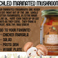Green Jay Gourmet Marinated Mushrooms - Fresh Pickled Vegetables - 16 Ounce Jar