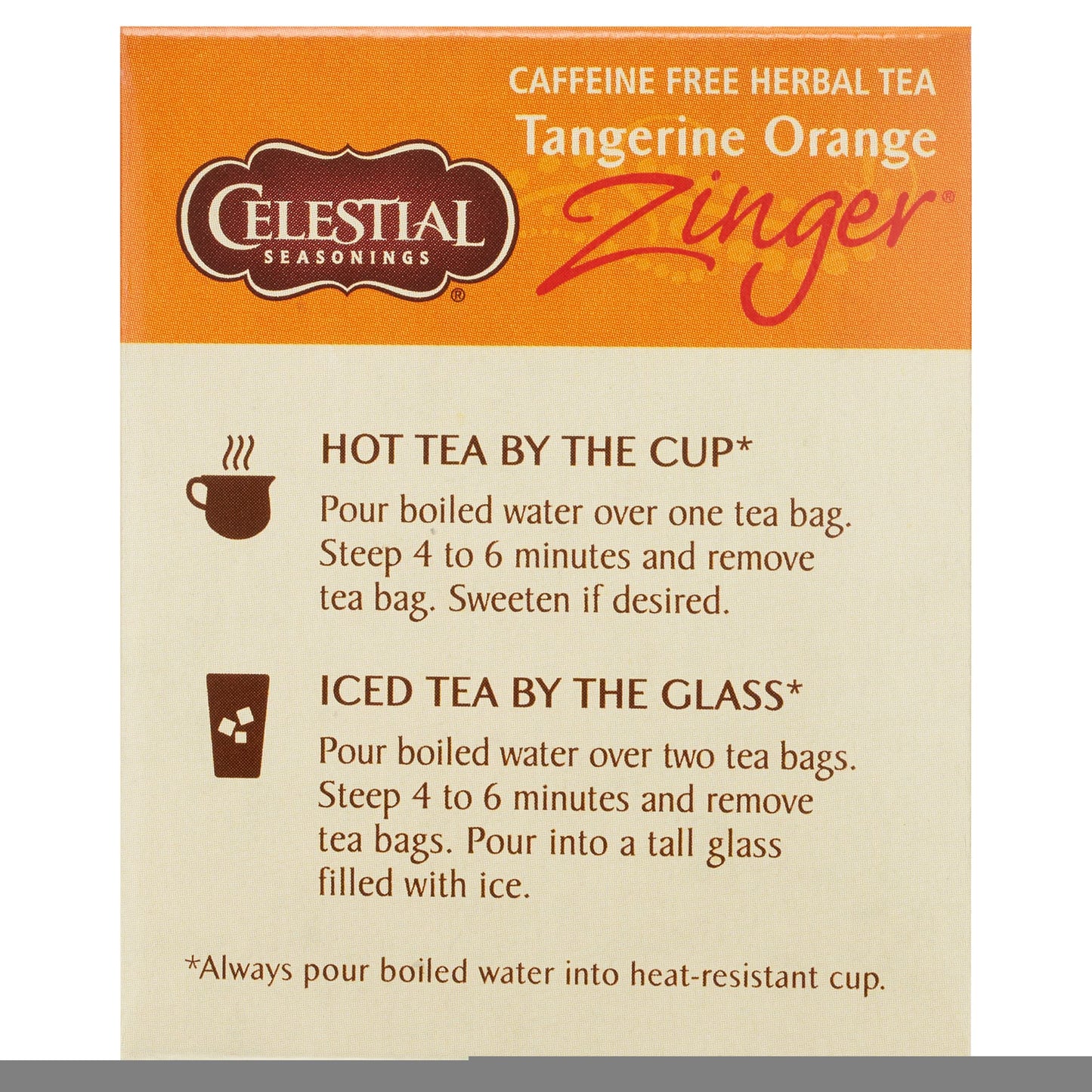 Celestial Seasonings Tangerine Orange Herb Tea (3X20 Bag)