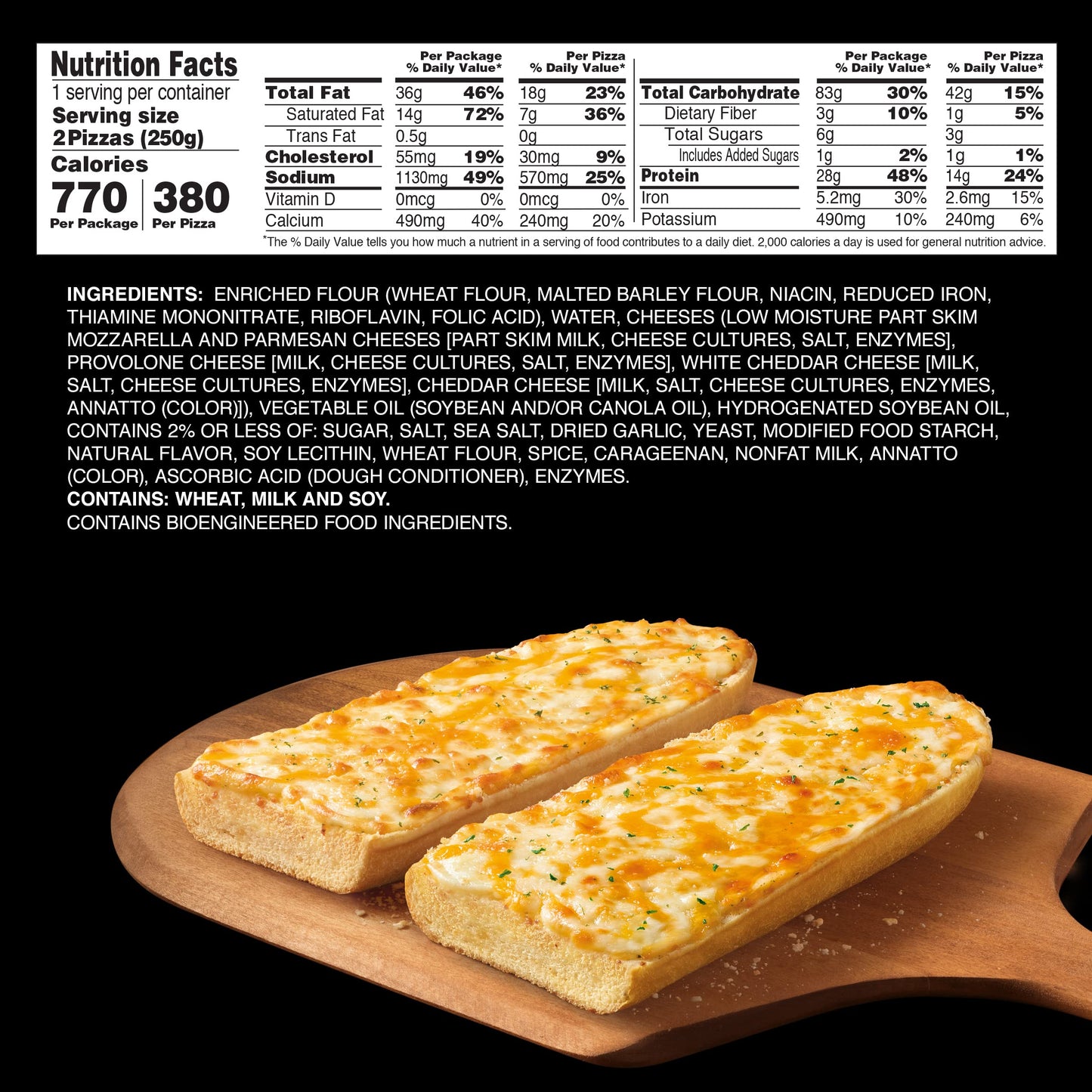 Red Baron, French Bread 5 Cheese and Garlic Pizza, 8.80 oz (Frozen)