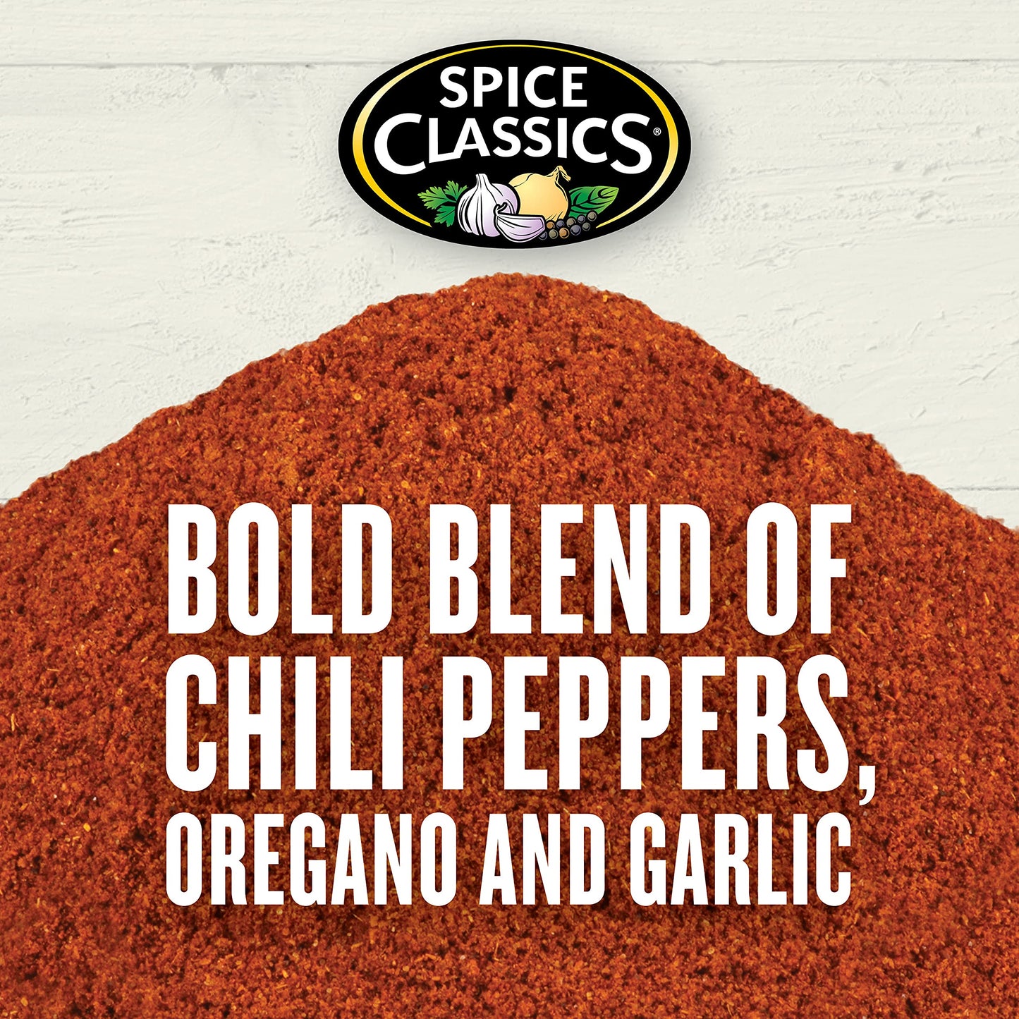 Spice Classics Chili Powder, 16 Oz - One 16 Ounce Container Of Ground Chili Powder Made From Chili Peppers, Oregano, And Garlic Perfect For Mexican Or Southwest-Inspired Dishes
