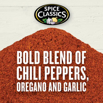Spice Classics Chili Powder, 16 Oz - One 16 Ounce Container Of Ground Chili Powder Made From Chili Peppers, Oregano, And Garlic Perfect For Mexican Or Southwest-Inspired Dishes
