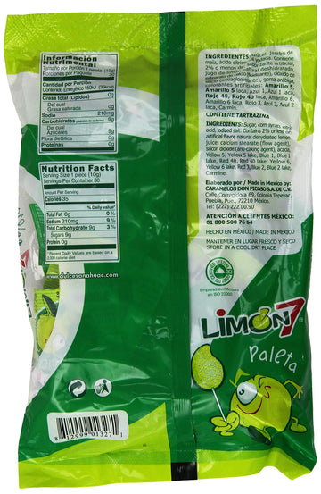Limon 7 Paleta (Lollipop Covered With Lemon And Salt Powder