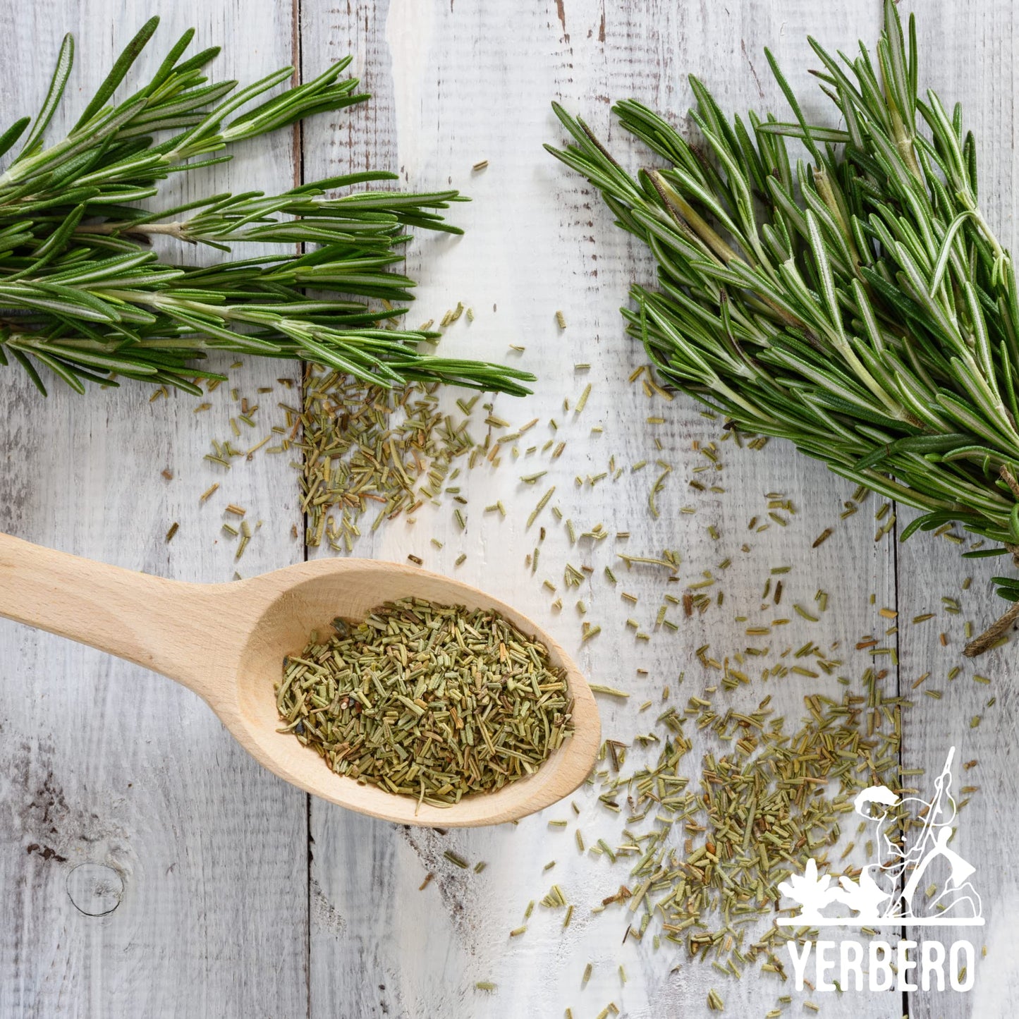 YERBERO Premium Loose Whole Rosemary Dried Leaves Tea, 2oz, Non-GMO, Gluten-Free, Resealable Bag, Makes 30+ Cups