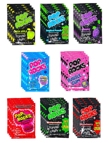 Pop Rocks Candy Variety Mix - 32 Pack Of 8 Flavors - Retro  Ling Rock Candy - Bulk Pack Includes Tropical Punch, Bubble Gum, Cherry, And Much More