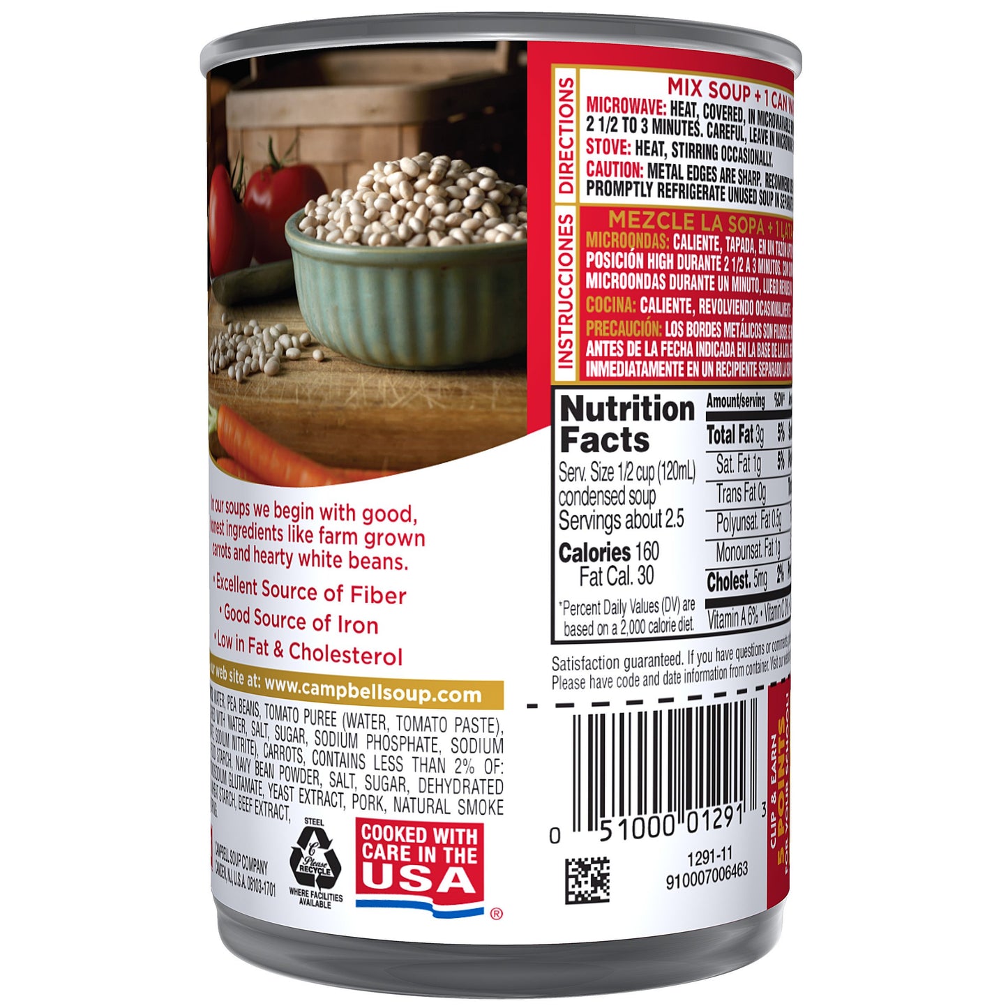 Campbell'S, Condensed Bean With Bacon Soup, 11.5Oz Can (Pack Of 6)