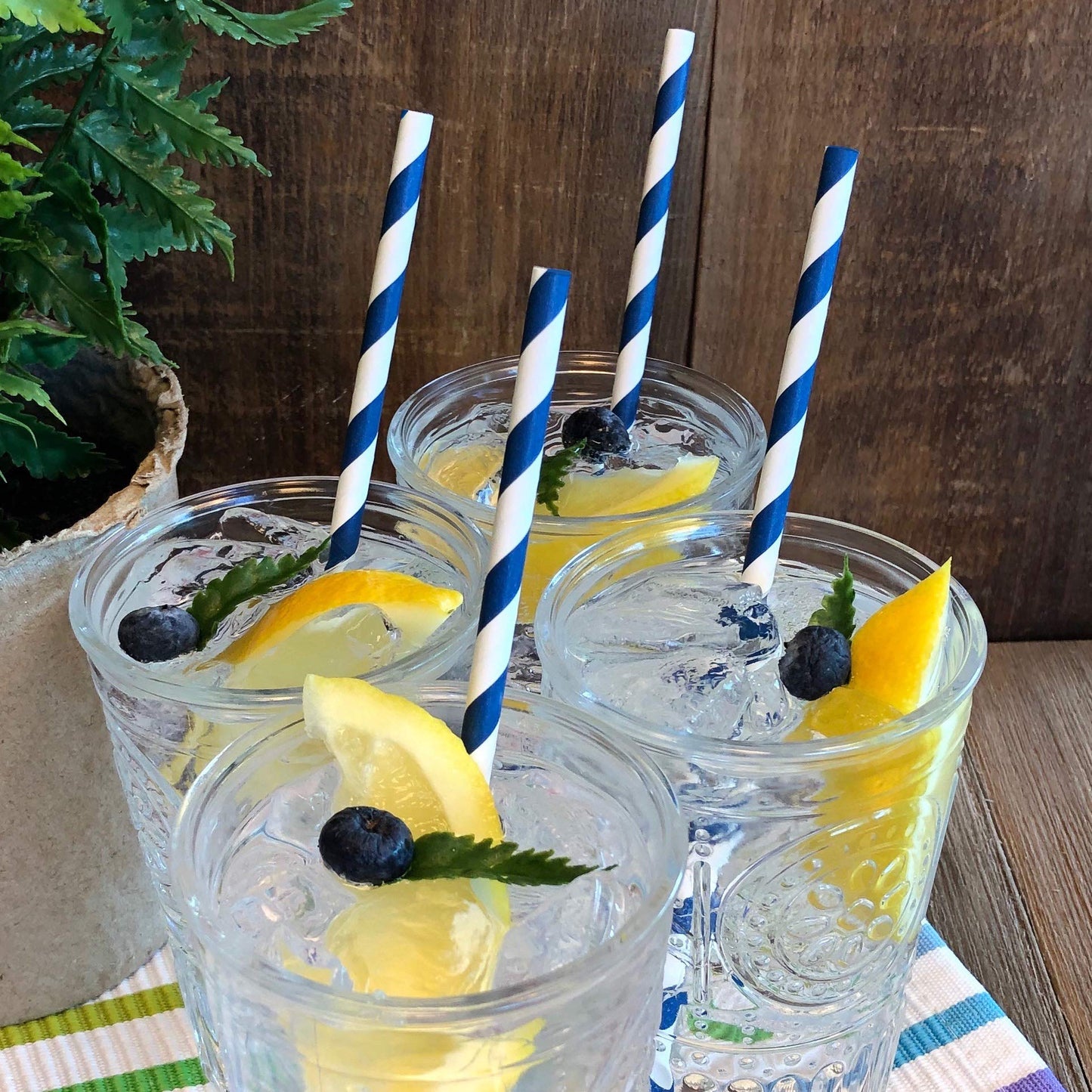 Outside The Box Papers Popcorn Bags Peanut Sacks And Striped Paper Straws 36 Of Each Bag And 25 Of Each Straw Red, White, Blue
