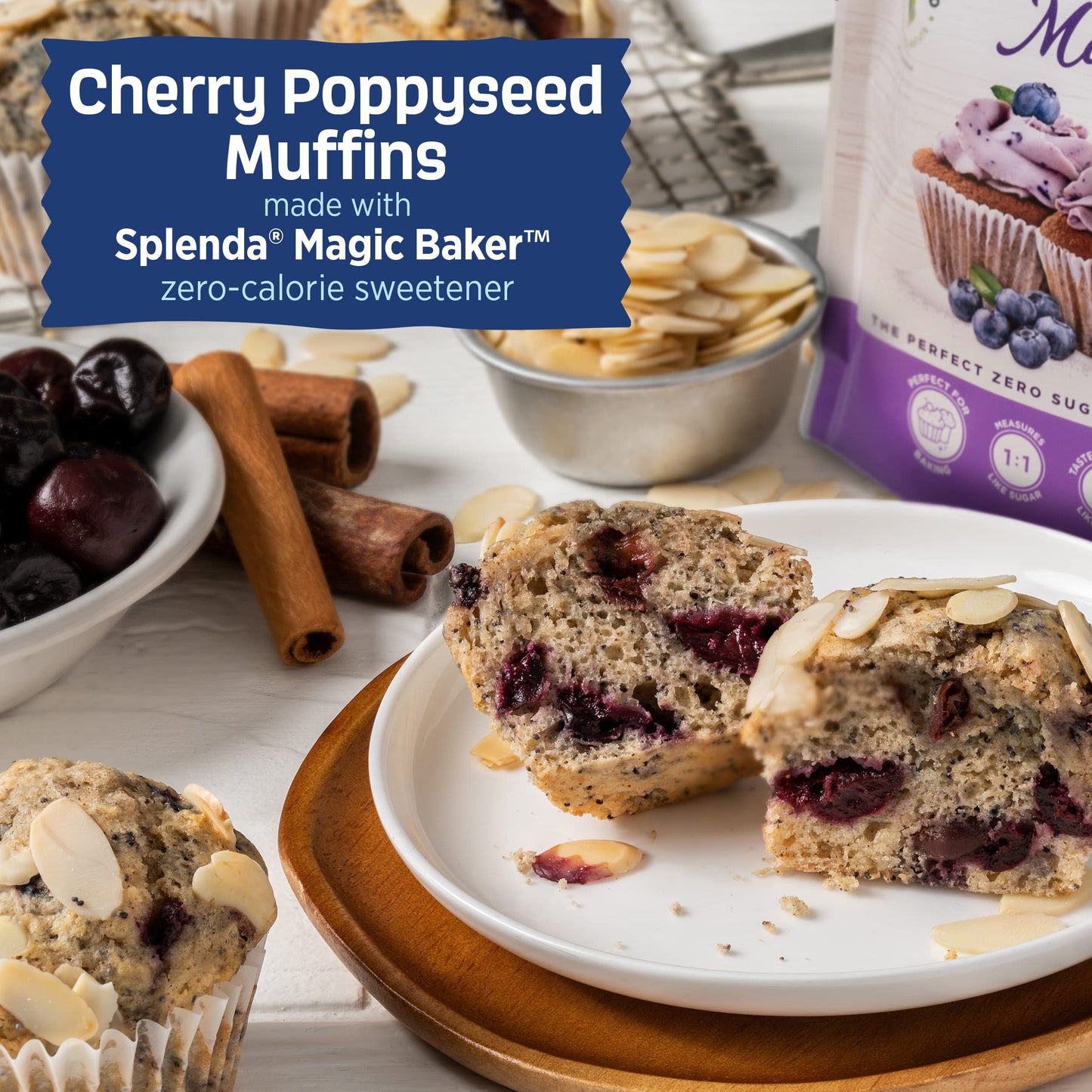 Splenda Magic Baker Zero Calorie Plant Based Granulated Baking Blend With Stevia, Erythritol And Allulose - Zero Sugar, Keto Fri