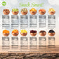 NUT CRAVINGS Gourmet Collection - Rosh Hashana & Shana Tova Dried Fruit & Mixed Nuts Gift Basket in White Gold Box (12 Assortmen